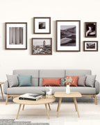Egofine 11x14 Picture Frames Set of 4, Made of Solid Wood Covered by Plexiglass 5x7 and 8x10 with Mat or 11x14 without Mat, for Table Top Display and Wall Mounting Photo Frame Brown