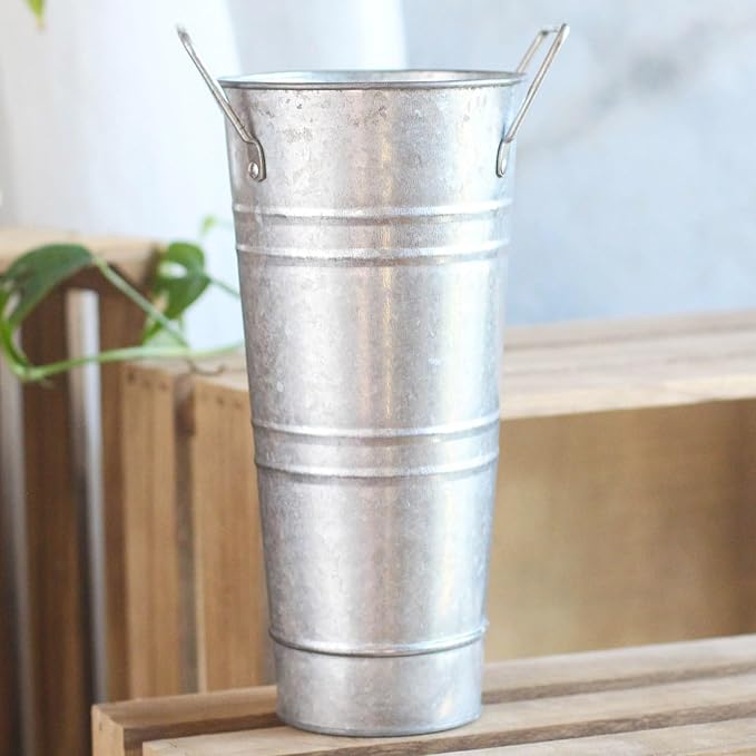 Umbrella Holder, Metal Umbrella Stand Indoor with Handle Freestanding Umbrellas Holder for Entryway Decorative Rack Umbrellas Bins Storage Bucket for Canes Magazine Newspaper Home Decor