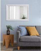 AAZZKANG Rectangular Wall Mirror Decorative Wood Framed Mirrors Large 26"x18" for Farmhouse Bedroom Bathroom Living Room Entryway Hanging Home Decor