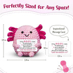 OASSIE Kindergarten Graduation Gifts for Kids - Positive Crochet Animals Axolotl - 6 7 8 9 10 11 12 Years Old Inspirational Birthday Preschool Teen Girl Gifts Trendy Stuff for Kids Teens