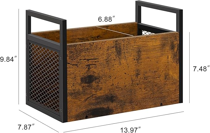 YINMIT Magazine Holder, Magazine Rack Floor, Magazine Rack for Desktop and Home Office, Magazine Storage Basket for Letters, Magazines, Books, Newspapers