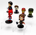 Cerpourt 8Pcs Acrylic Display Risers(6",5",4" 3") Clear Product Stand,Cupcakes Holder Dessert Display Transparent Showcase Stands, Candy Bar Risers, Acrylic Lifts Display for Figures