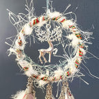 Reindeer Small Dream Catcher Car Rear View Mirror Pendant Car Charms Rearview Mirror Hanging Accessories Handmade Dreamcatcher