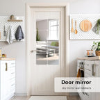 Shiftshade Wall Stickers - Unbreakable Self-Adhesive Mirror Tiles for Bedroom, Home, Gym, Door - Acrylic Shatterproof Sheets, Panels (8x8 Inch, 4 Pcs)