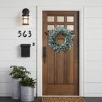 TEMPUS 20 Inch Blue Grains Flower String for Front Doors Wreath, Spring and Summer for Indoor and Outdoor Decor, Rustic and Farmhouse Style Home Blue Wreath