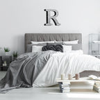 Qunclay 8'' Silver Crystal Diamond Bling Letters Crushed Diamond Decoration Wooden Glitter Letter with Screw and Hooks Rhinestone Gift for Wedding Y2k Mcbling Bedroom Wall Decor (Letter R)