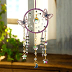 Artilady Dream Catcher for Girls - Purple Butterfly Small Dream Catchers with Crystals Cute Room Decor for Teen Girls Boys Boho Bedroom Wall Home Decorations Birthday Christmas Kids Baby Gifts