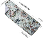 Brilliant Sunshine Vintage Beautiful Green Flowers Couch Armrest 5 Pockets Organizer, Slip Resistant Armchair Caddy, Washable Remote Controls Holder, Storage for Magazine, Tablet, iPad, 35×13", Green