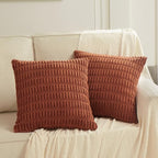 Fancy Homi 4 Packs Decorative Throw Pillow Covers for Living Room Couch Bed, Modern Farmhouse Boho Home Décor Accent Cushion Case, 26" x 26", Rust