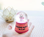 Disney Aristocats Marie Everybody Wants to Be A Cat Mini Light-Up Snow Globe with Swirling Glitter | 3 Inches Tall