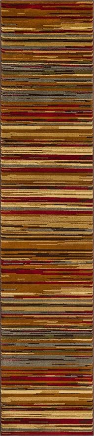 Unique Loom Barista Collection Area Rug - Icatu (2' 2" x 10' Runner, Beige/Brown)
