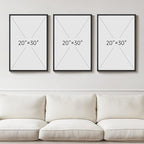 Large Framed Black and White Gray Abstract Wall Art, 3 Piece Modern Canvas Prints Paintings Artwork for Walls, Grey Abstract Pictures for Living Room Hallway Bedroom Office Wall Decor Total 30x60 In