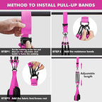 HPYGN Two Foots Pull Up Assistance Bands, Heavy Duty Resistance Band for Pull Up Bar, Adjustable Weight/Size with Fabric Feet/Knee Rest, Bands for Pull Up Assist for Strength Training, Pull Up