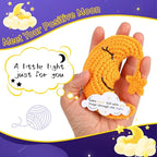 Positive Moon, Emotional Support Crochet Doll, Handmade Knitted Gift, Night Decor Gifts for Women, Long Distance Relationship Gifts for Friend, Couple, Girlfriend, Birthday