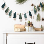 Hahafelt Boho Christmas Green Tassel Garland 6.56ft Christmas Tree Yarn Banner with Wood Beads Sage Green Wall Hanging Decor for Cottage Mantel Bedroom Nursery Baby Shower Playroom Decors