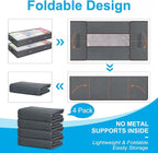 Budding Joy 60L Under Bed Storage Containers, Storage Bins with Clear Lids, Foldable Closet Organizers Storage Bags for Bed Sheets, Clothes, Blankets, Shoes, Comforter, Sweaters, Wrapping Paper