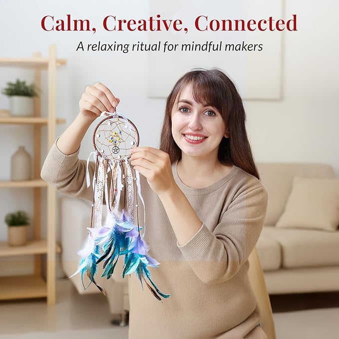DIY Dream Catcher Kit (2 Pack): Make Your Dreamcatcher for Kids & Adults, Unleash Your Creativity, Create Two Unique Talismans, Make Your Very own Dream Catcher