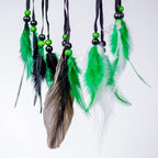 Marijuana Leaf Pot Weed Embroidered Dream Catcher (16 Inches Long)