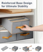DIMJ Wardrobe Clothes Organizer - Foldable Drawer Organizers for Clothing, Fabric Clothes Organizer, Closet Organizers and Storage Boxes for Jeans, TShirt, Sweaters, Pants, Underwear, Legging