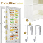 HOMELUX THEORY UPGRADED 6 Tiers Over The Door Organizer Hanging - 100D EXTRA THICK & 50lbs HUGE CAPACITY, 12 Side Mesh Pockets Over The Door Shoe Organizer, Hanging Closet Organizer (Dark Gray, XL)