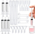 25pcs Perfume Refill Tool Kit,Plastic Perfume Dispenser Transfer Tools,Travel Refill Tool Set for Liquid Cologne Fragrance Sample Essential Oils (Clear, 10ml/25pcs)