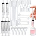 25pcs Perfume Refill Tool Kit,Plastic Perfume Dispenser Transfer Tools,Travel Refill Tool Set for Liquid Cologne Fragrance Sample Essential Oils (Clear, 10ml/25pcs)
