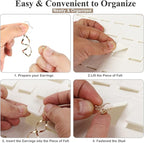 Extra Large Earring Organizer - Wall Mount Earring Holder for Up to 420 Pairs, Hanging Jewelry Organizer for Women & Girls