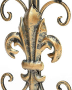 Jemeni 2 Pack 16" Wreath Hanger for Front Door, Metal Over The Door Wreath Hanger, Fleur Dis Lis Wreath Door Hanger, Door Hanger for Wreath with Scroll Design, Antique Gold