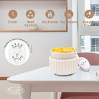VICTORIA AROMA Ceramic Wax Melt Warmer with Timer Candle Warmer for Scented Wax Electric Fragrance Burner for Home, Office, Bedroom - Gift & Décor