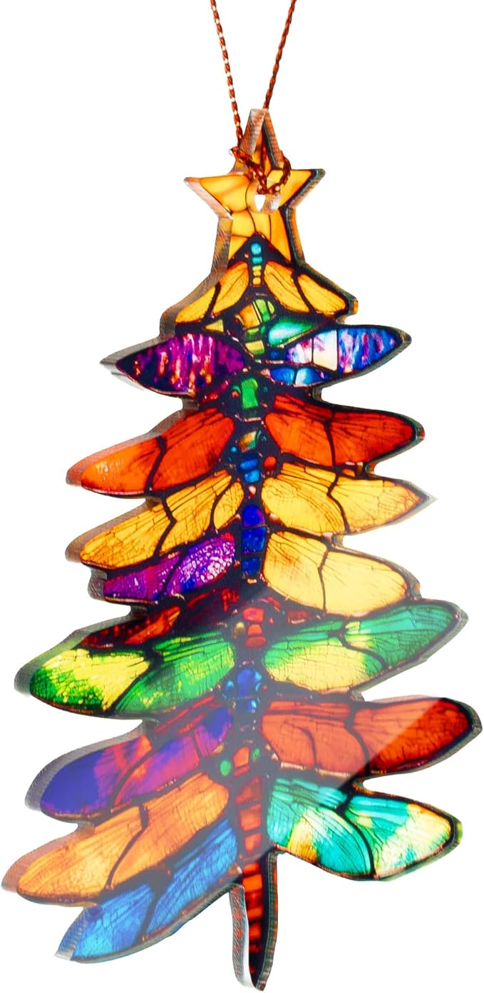 Dragonfly Gifts for Women Friends, Mom Gifts, Dragonfly Ornament for Christmas Tree Decoration, Symbol of Love, Hope & Transformation, Dragonflies Suncatcher Decor, Birthday Gift for Mom