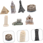 7pcs Resin Architecture Model Miniature Tower London Building Blocks for Home Decor
