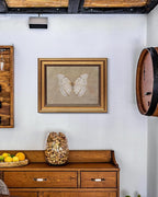 VIYYIEA Vintage Gold Framed Wall Art for Living Room, White Butterfly Canvas Prints Home Decor, Oil Painting Picture, Bedroom Wall Decor Gifts for Friends or Family -【Morpho polyphemus】-(10L x 8W)