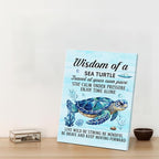 Sea Turtle Wall Art Decor Inspirational Wall Decor Posters Beach Themed Decoration for Bathroom Bedroom Living Room Home Office, Sea Turtle Gifts for Turtles Lovers (8 X 10 Inches, Framed)