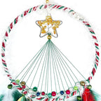 Christmas Star Dream Catcher Handmade Christmas Dreamcatcher Hanging Decoration Home Wall Decoration Craft Ornament