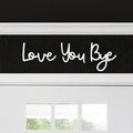 Dripykiaa LOVE YOU BYE Wood Sign Home Decor Boho Decor 31.5” Wood Grain Wall Decor Express Love and Warm for Your Family Lovers Wall Art Gift Hallway Entryway Door For Home - White