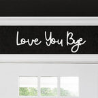 Dripykiaa LOVE YOU BYE Wood Sign Home Decor Boho Decor 31.5” Wood Grain Wall Decor Express Love and Warm for Your Family Lovers Wall Art Gift Hallway Entryway Door For Home - White