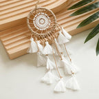 Artilady Small Dream Catcher for Cars - Bohemian Mini Dream Catchers for Cars Rear View Mirror Hanging Decoration (White)