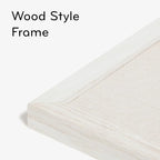 U Brands Rustic Linen Bulletin Board, 14" x 14", White Wood Style Frame, Industrial Grade Pinning Surface, Includes Push Pins