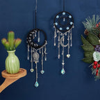 2 Sets Small Moon Star Dream Catcher Kit Make Your Own Dreamcatcher Kit Colorful Mini Dream Catcher Wall Hanging Kit Instruction Included for Bedroom Wall Decor Nursery Room Wedding Party