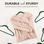 HOUSE DAY Premium Velvet Hangers 50 Pack, Non-Slip Flocked Felt Hangers, Sturdy Clothes Hanger with 360° Rotatable Hook, Heavy Duty Durable Slim Coat Hanger for Closet Space Saving(Emerald Green)