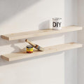 Homeforia 36 inch Wood Floating Shelves, High End Solid Natural Wood 36inch Large Floating Shelf Bathroom, Unfinished Wooden Floating Shelves for Wall, Heavy Duty Bracket, 36 X 6.5 X 1.75 in, Set of 2
