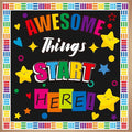 gisgfim Classroom Bulletin Board Decoration Set Welcome Banner Wall Door Decor Colorful Classroom Decorations for Kindergarten Preschool Elementary and Middle School(Awesome Things Start Here!)