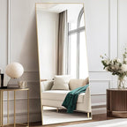 DUMOS 71"x26" Full Length Mirror, Full Body Mirror with Aluminum Alloy Thin Frame, Standing Mirrors with Leaning or Hanging, Suitable for Bedroom, Livingroom, Cloakroom, Gold