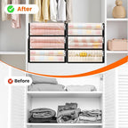 SpaceWhisper 10 Pack Clear Storage Bags, Plastic Blanket Storage Bags with Zipper and Handle, Moving Bags for Comforter, Bedding & Clothes, Closet Organizer and Under Bed Storage (15.7x13.8x3.9 Inch)