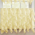 Sweet Home Collection Kitchen Window Tier, Swag, or Valance Curtain Treatment in Stylish and Unique Patterns and Designs for All Home Décor, 24", Sheer Maize