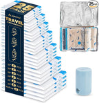 Travel Compression Bags, 25 Pack Vacuum Storage Bags with 1500mAh Rechargeable Battery, Vacuum Seal Bag for Space Saving Clothes, Blanket, Duvets, Pillows, Comforters, Travel Essentials, Luggage