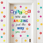 Classroom Bulletin Board Decoration Set Welcome Banner Wall Door Decor Colorful Classroom Decorations for Kindergarten Preschool Elementary Middle School (Welcome, You’re Amazing just The Way You are)