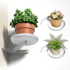 BXF Floating Plant Shelves for Wall Set of 3, Heavy Duty Matte White Corner Wall Planters for Indoor Plants, Minimalist Round Corner Shelf with Safety Guardrail, Rust-Proof Hanging Plant Holder