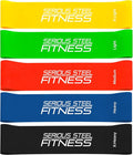 Serious Steel Fitness Mini Resistance Loop Bands | Rehab and Prehab Stretch Bands | 12" Exercise Workout Bands (Sets of 5 Pack and Sets of 10 Pack Trainer Options Available!)