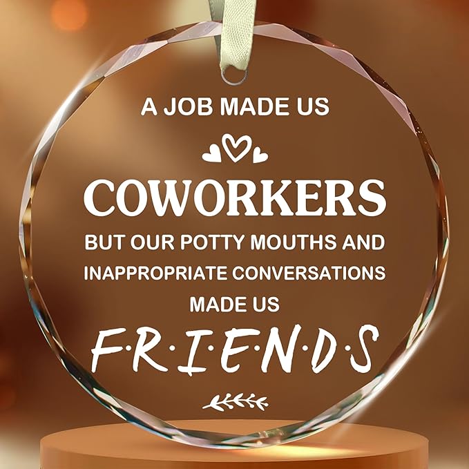 BSQUIELE Christmas Coworker Gifts - Coworker Ornament - Ornament Gift for Boss, Manager, Coworkers - Boss Gifts - Christmas Decoration Gift for Colleague, Leader, Office, Friend, Work